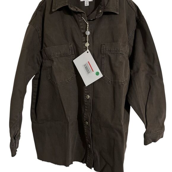Topshop Tops - Topshop Dark Brown Button Down Shirt